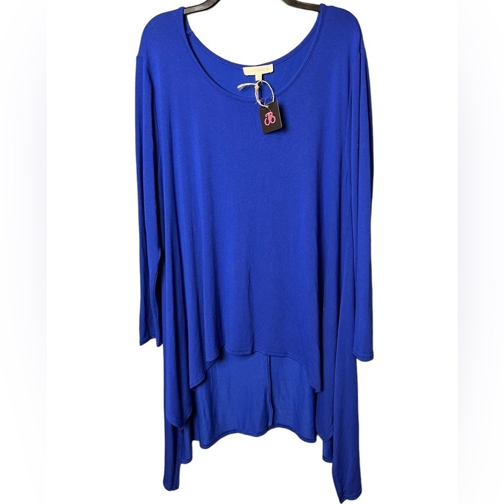 UMGEE Oversized Knit Hi-Lo T-Shirt Dress in Cobalt Blue Women’s Size Extra Large